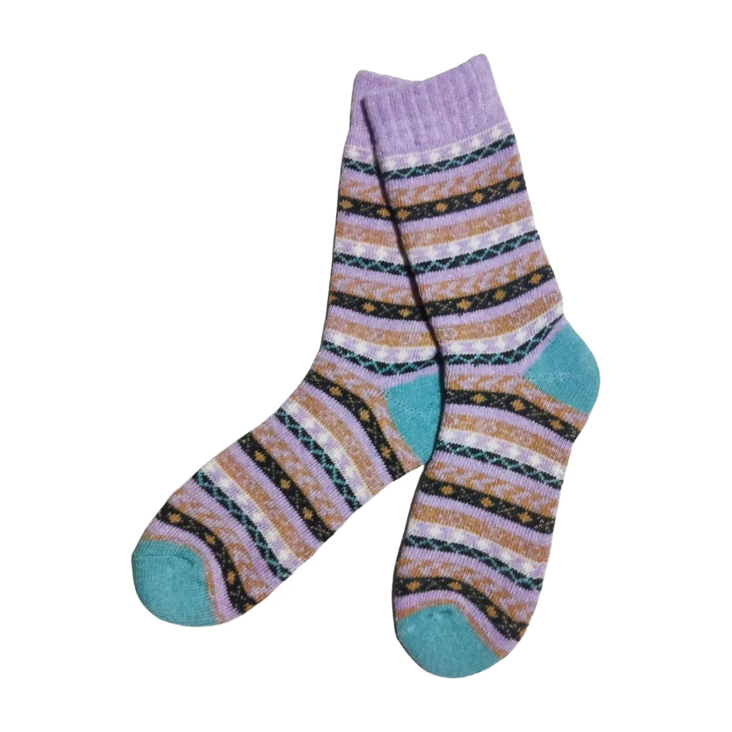 calcetines nordic fluffy lila