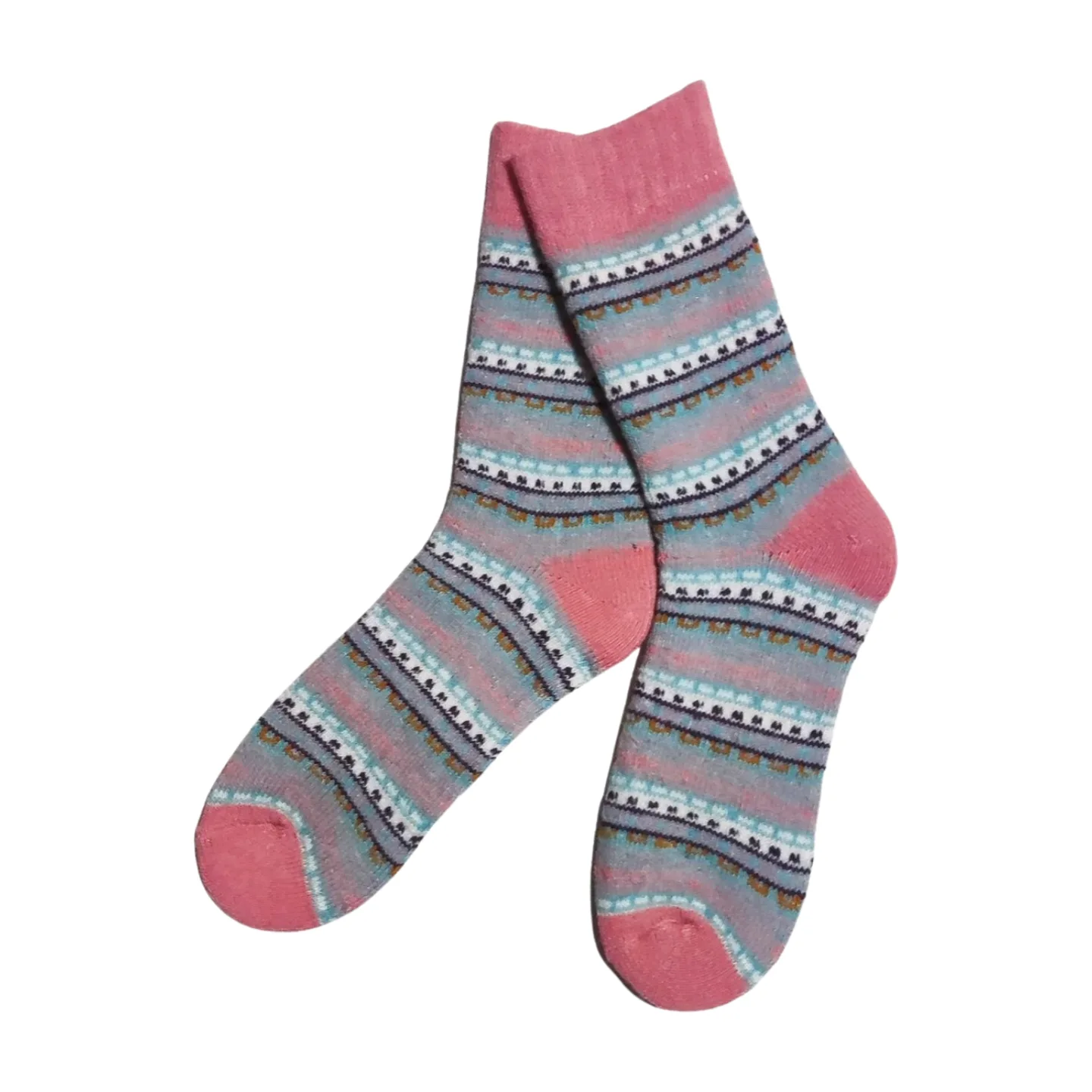 calcetines nordic fluffy rosa