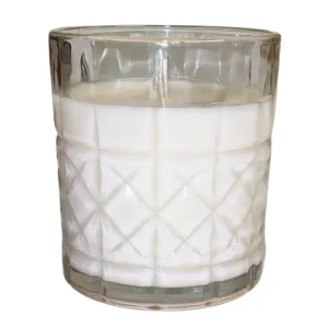 Vela aromática de soja en vaso de cristal